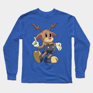 Cheerful Reindeer Christmas Long Sleeve T-Shirt